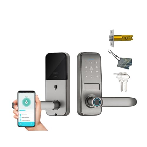 Smart Lock, Keyless Entry with Sleek Matte Black Handle, Electronic Keypad Deadbolt,Fingerprint & Touchscreen Keypad, Biometric Bluetooth Smart Lock for Front Door Smart Lock, Keyless Entry with Sleek Matte Black Handle, Electronic Keypad Deadbolt,Fingerprint & Touchscreen Keypad, Biometric Bluetooth Smart Lock for Front Door von XENOCAM