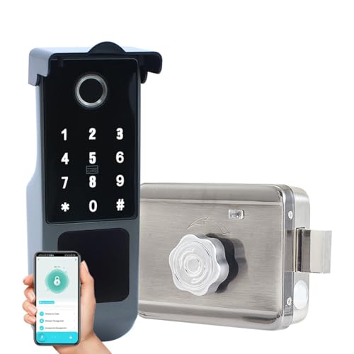 Xenocam Waterproof Outdoor Gate Smart Rim Smart Door Lock Wifi Fingerprint Smart Lock Support Password IC Card Key Wiring Digital Gate Access Control for Tuya Xenocam Waterproof Outdoor Gate Smart Rim Smart Door Lock Wifi Fingerprint Smart Lock Support Password IC Card Key Wiring Digital Gate Access Control for Tuya von XENOCAM