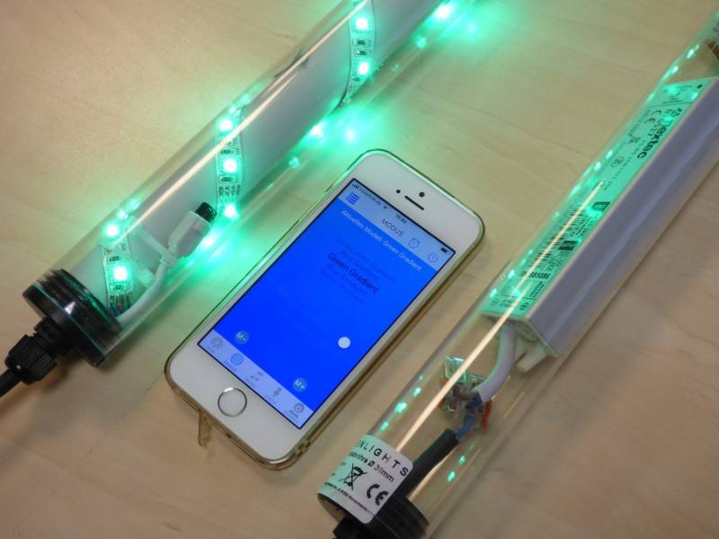 XENON LED Außen-Wandleuchte 4077 SMART LED Gabionen Leuchte Lampe 0,45m RGB Handy-APP-Steuerung, LED, Xenon / Mehrfarbig RGB von XENON