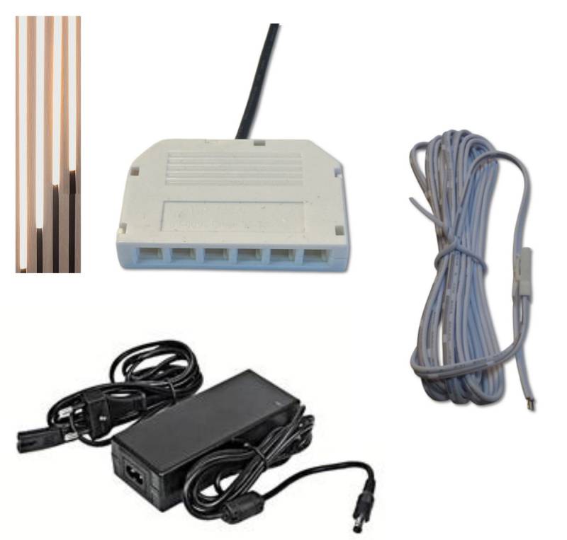 XENON LED Dekolicht 1704 LED ALU Slim 4x0,50m direkt-indirektes Licht Netzteil Neutralweiß, Xenon /(Neutral Weiß von XENON