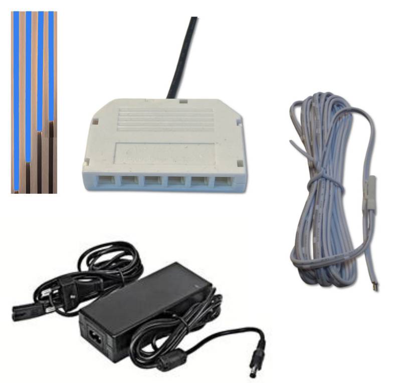 XENON LED Dekolicht 1715 LED ALU Slim 4x0,50m direkt-indirektes Licht Netzteil BLAU, Xenon / Blau XENON LED Dekolicht 1715 LED ALU Slim 4x0,50m direkt-indirektes Licht Netzteil BLAU, Xenon / Blau von XENON