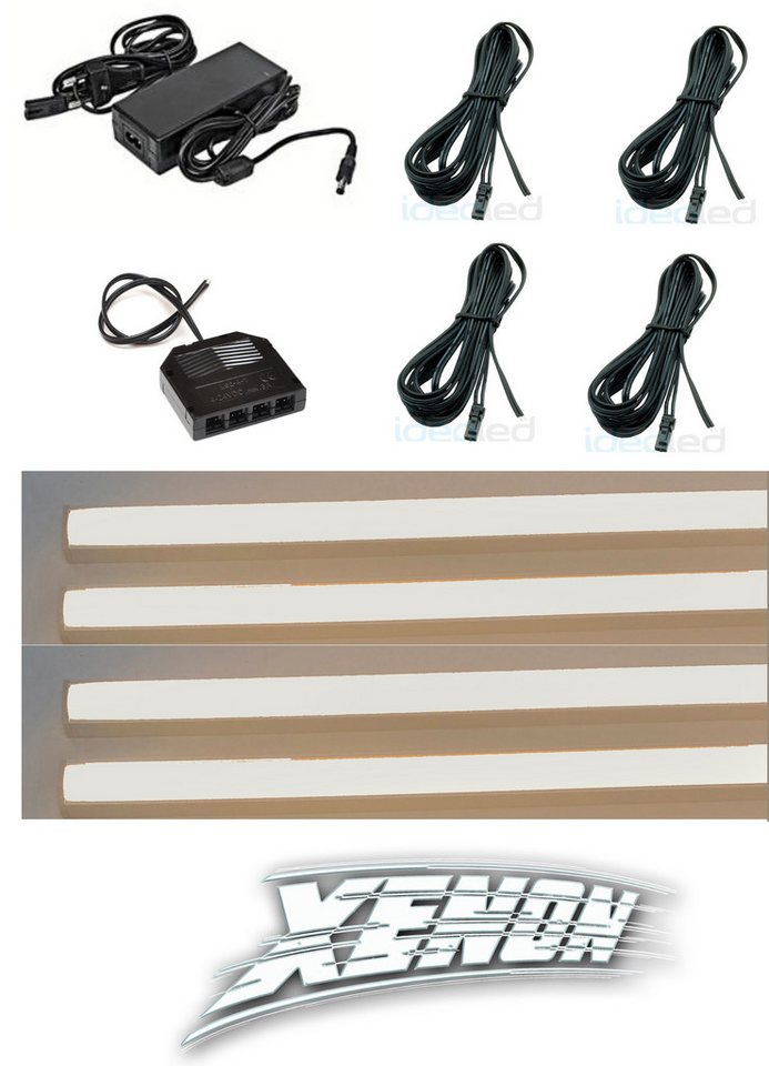 XENON LED Dekolicht 2183 LED Regal Beleuchtung 4x0,3m LED Bänder +Netzteil in Neutral Weiß, Xenon / Neutral Weiß XENON LED Dekolicht 2183 LED Regal Beleuchtung 4x0,3m LED Bänder +Netzteil in Neutral Weiß, Xenon / Neutral Weiß von XENON