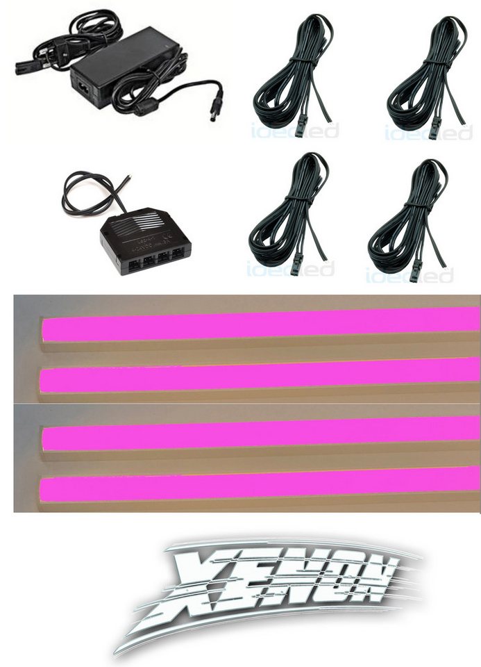 XENON LED Dekolicht 2185 LED COB Regal Leuchte 4x30cm Netzteil Pink, Xenon / Pink XENON LED Dekolicht 2185 LED COB Regal Leuchte 4x30cm Netzteil Pink, Xenon / Pink von XENON