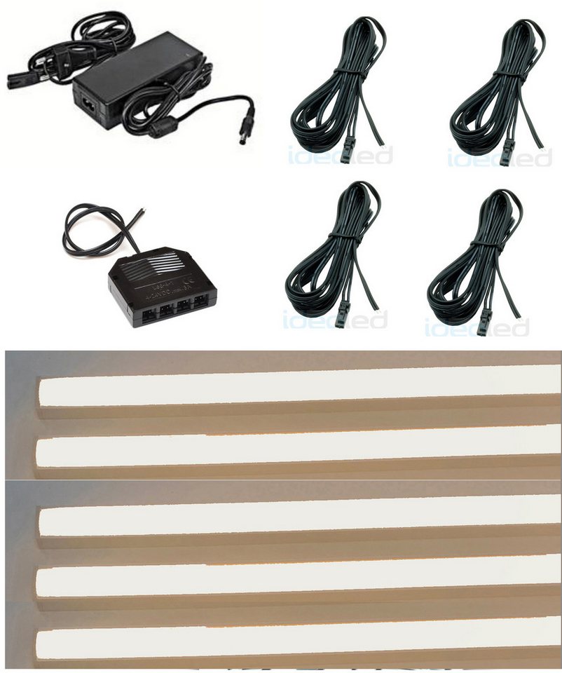 XENON LED Dekolicht 2199 LED Regal Beleuchtung 5x0,75m inkl. Netzteil Farbe Neutral Weiß, Xenon / Neutral Weiß von XENON