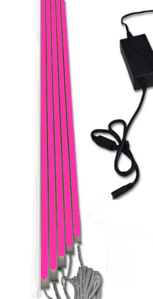 XENON LED Dekolicht 2232 LED ALU Leuchte f. Paneele 18mm Abstand 5x50cm Netzteile PINK, Xenon / Pink von XENON