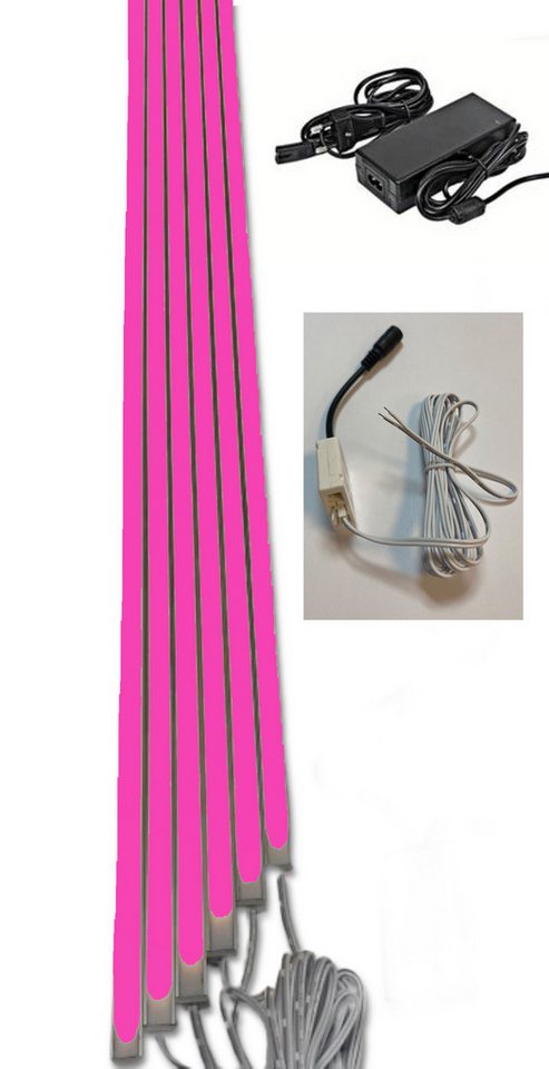 XENON LED Dekolicht 2261 LED ALU Leuchte f. Paneele 18mm Abstand 6x50cm Netzteile PINK, Xenon / PINK von XENON