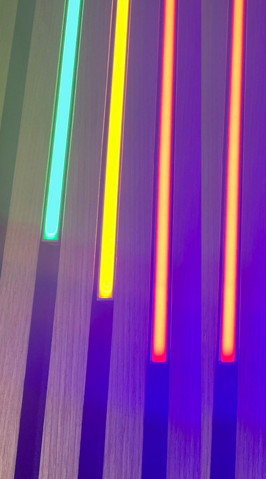 XENON LED Dekolicht 2283 LED ALU Leuchte 16mm Schiene 4x50cm RGB Mehrfarbig +Fernbedienung, Xenon / Mehrfarbig RGB von XENON