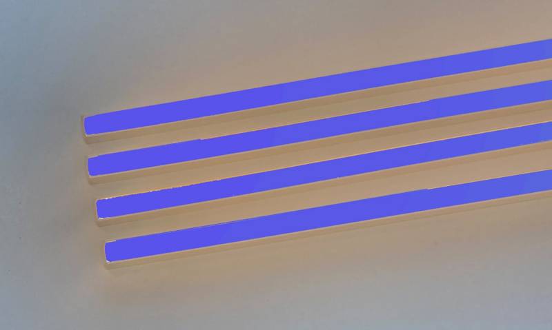 XENON LED Dekolicht 2394 LED ALU Leuchte f Paneele 18mm Abstand 4x100cm Netzteile BLAU, Xenon / BLAU von XENON