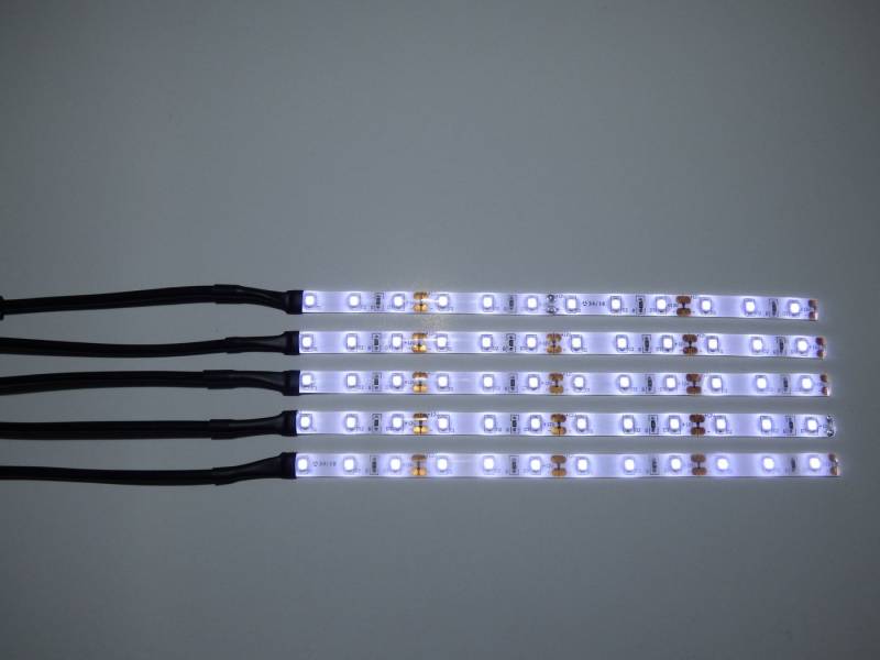 XENON LED Dekolicht 2883 LED Regal Beleuchtung kalt weiß 5 x 0,3 m incl. Netzteil + Fernb., Xenon / Kalt Weiß von XENON