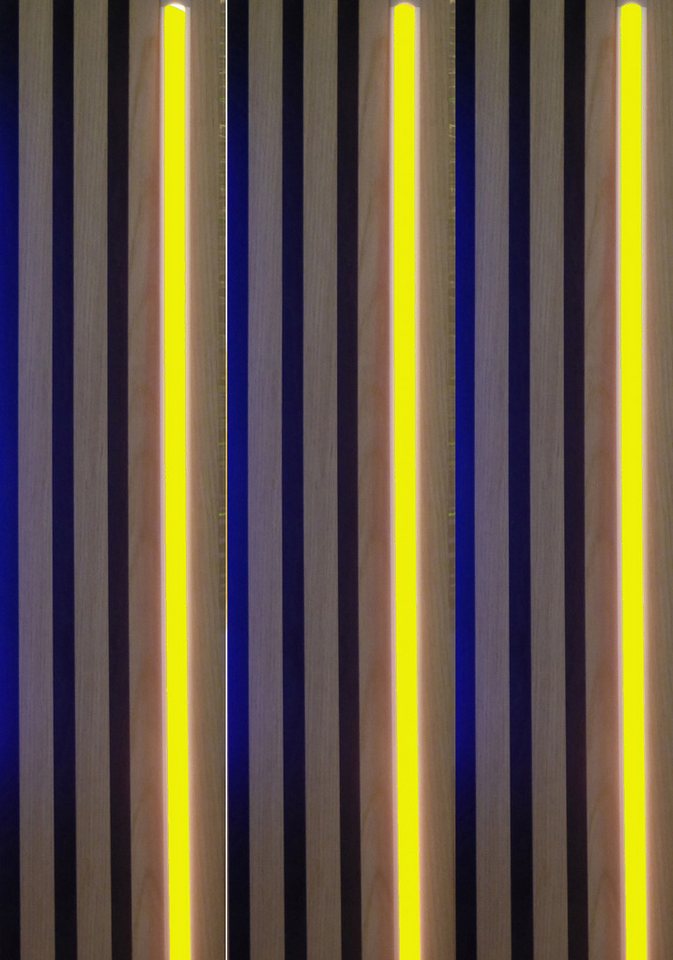 XENON LED Dekolicht 3386 LED Leuchte Kunst. Schiene weiß 3x150cm inkl. Netzteil GELB, Xenon / Grün von XENON