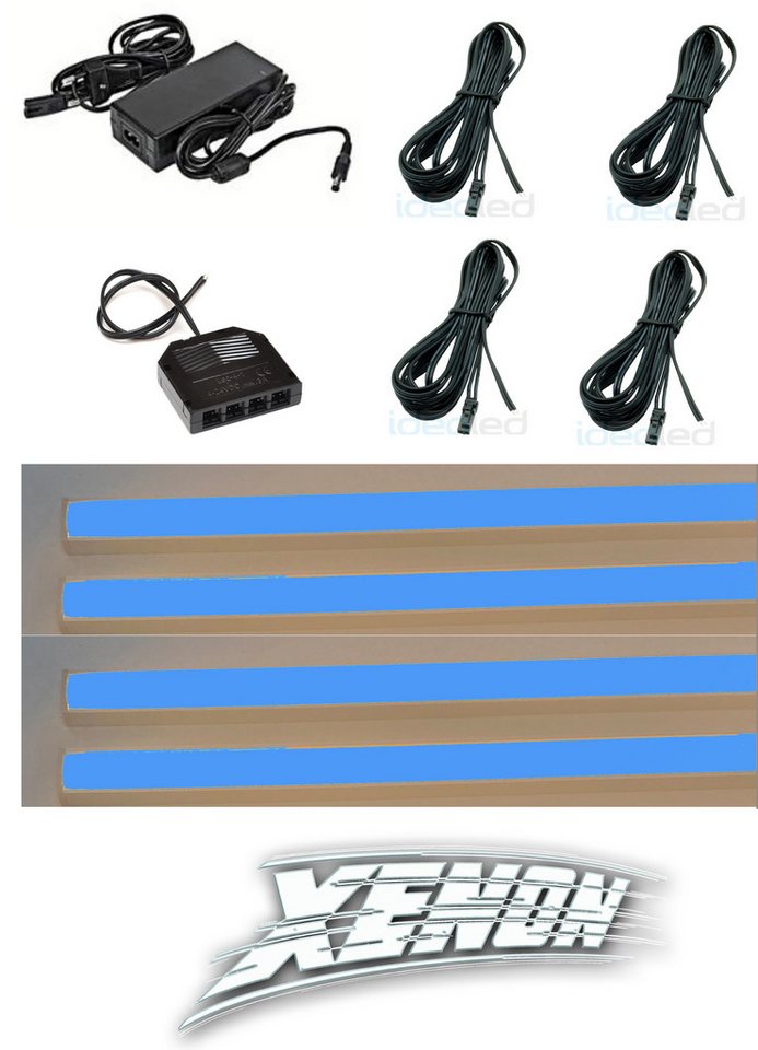 XENON LED Dekolicht 3541 LED Regal Beleuchtung blau 4 x 75 cm inclusive Netzteil, Xenon / Blau XENON LED Dekolicht 3541 LED Regal Beleuchtung blau 4 x 75 cm inclusive Netzteil, Xenon / Blau von XENON
