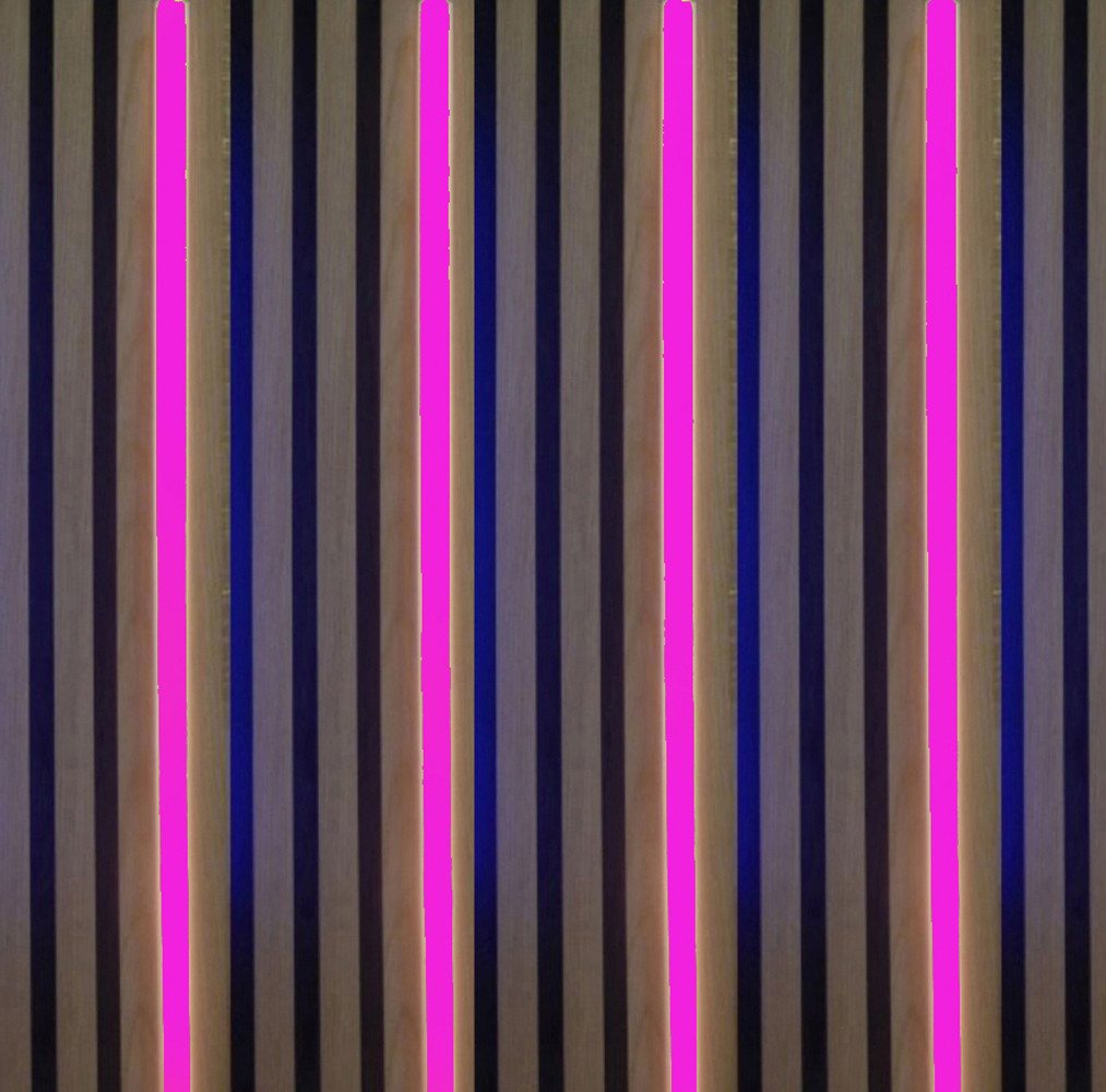 XENON LED Dekolicht 3704 LED Leuchte Kunststoff Schiene weiß 4x125cm Netzteil Rot, LED COB Band (Stripe), Xenon / Rot von XENON