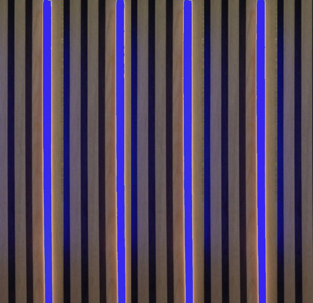 XENON LED Dekolicht 3709 LED Leuchte Kunststoff Schiene weiß 4x125cm Netzteil Blau, Xenon / Blau von XENON