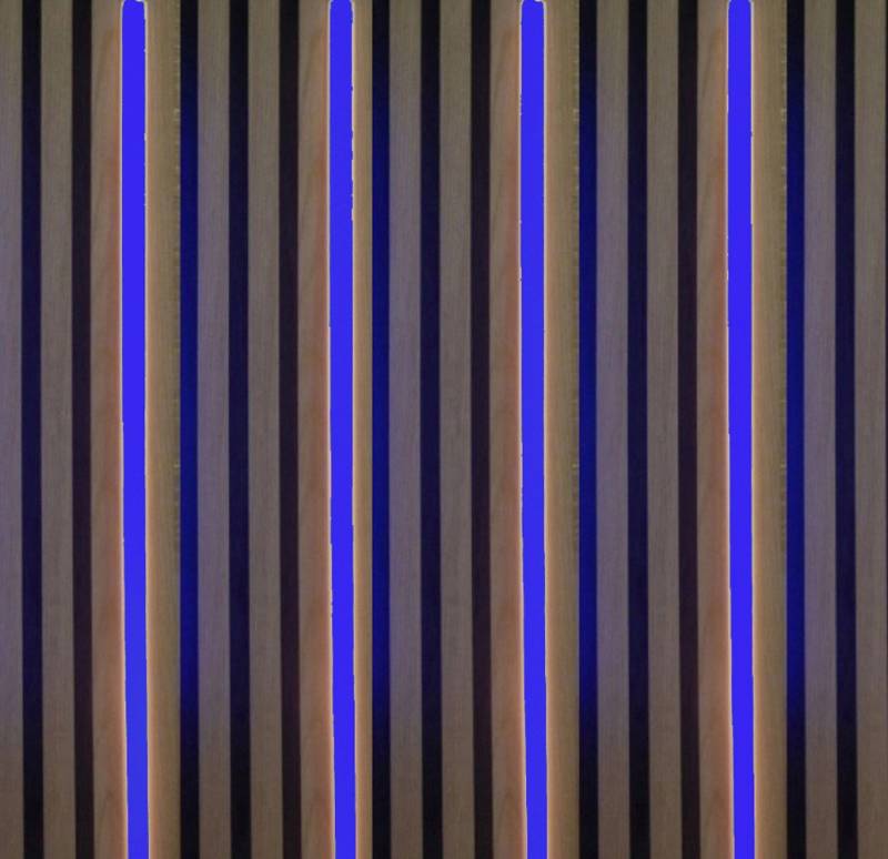 XENON LED Dekolicht 3709 LED Leuchte Kunststoff Schiene weiß 4x125cm Netzteil Blau, Xenon / Blau von XENON