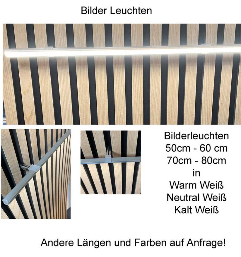XENON LED Dekolicht 4003 LED Leuchte ALU 50cm 45° für Bilder Akustik-Holz-Paneele WarmWeiß, Xenon / Warm Weiß von XENON