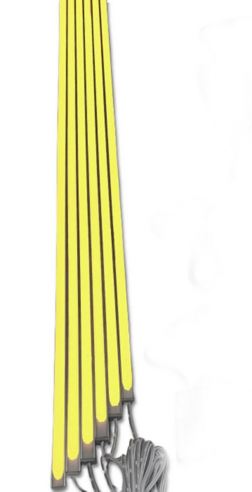 XENON LED Dekolicht 4039 LED RGB Leuchte COB Kunststoff-Weiß 5x 50cm 4Zonen Fernbedienung, Xenon / Mehrfarbig RGB von XENON