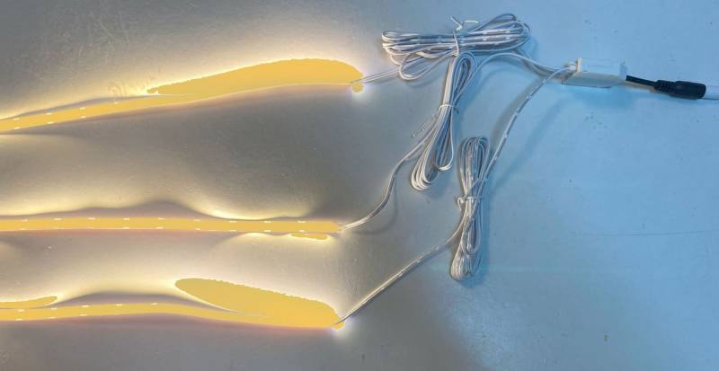 XENON LED Dekolicht 4042 LED Regal Beleuchtung 3 x 0,75 m Lichtfarbe Orange + Netzteil, Xenon / Orange von XENON