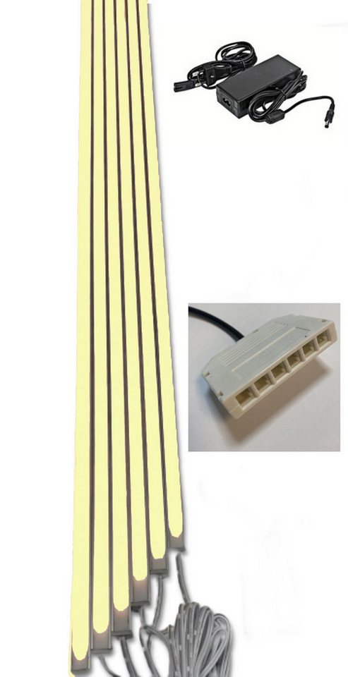 XENON LED Dekolicht 4154 LED Leuchte ALU Schiene Slim 6x50cm matte Abdeckung Warm Weiß, Xenon / Warm Weiß von XENON