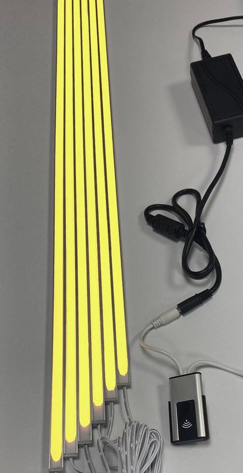 XENON LED Dekolicht 4160 SMART Leuchte ALU Schiene Slime 6x1m matt Gelb inkl. Netzteil, Xenon / Gelb von XENON