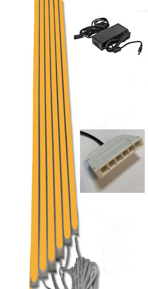 XENON LED Dekolicht 4165 LED Leuchte ALU Schiene Slim 6x50cm matte Abdeckung ORANGE, Xenon /Orange XENON LED Dekolicht 4165 LED Leuchte ALU Schiene Slim 6x50cm matte Abdeckung ORANGE, Xenon /Orange von XENON