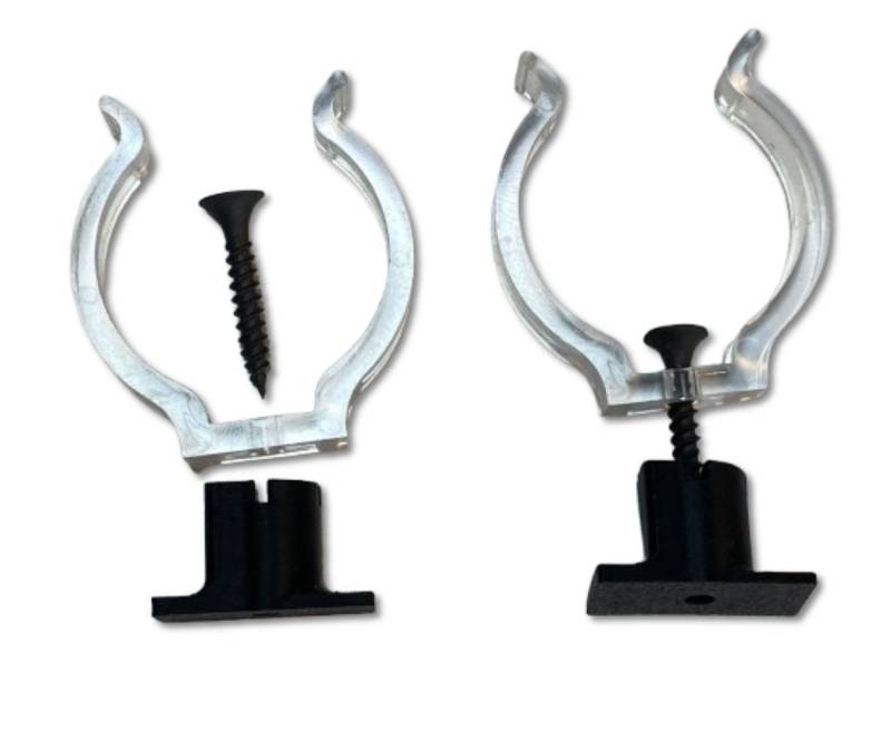 XENON LED Dekolicht 4303 HAP Universalhalter mit Ø30mm Klammer im 2er SET, Xenon / Acryl Klar von XENON