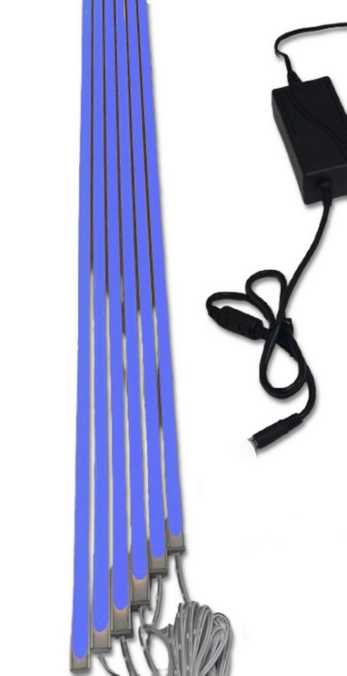 XENON LED Dekolicht 4408 LED Leuchte 6x100cm schwarze Kunststoffschiene Netzteil BLAU, Xenon / BLAU von XENON