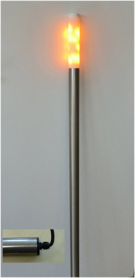 XENON LED Dekolicht 6287 Außen Design Fackel 0,63m Amber Ø38mm rund IP44 Eisen gebürstet, LED Pad, Xenon / Amber, Flackerndes Licht wie eine Flamme XENON LED Dekolicht 6287 Außen Design Fackel 0,63m Amber Ø38mm rund IP44 Eisen gebürstet, LED Pad, Xenon / Amber, Flackerndes Licht wie eine Flamme von XENON