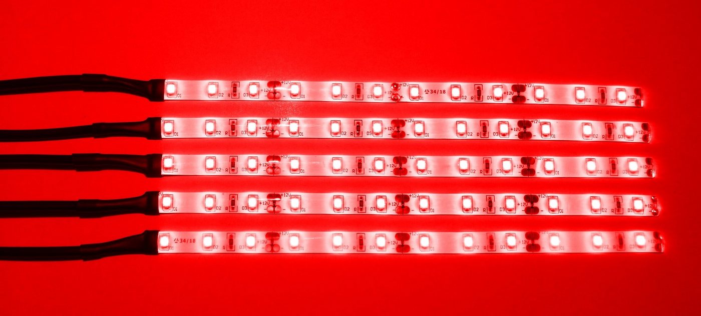 XENON LED Dekolicht 6649 LED Regal Beleuchtung 5 x 0,3 m inkl. Netzteil Lichtfarbe Rot, Xenon / Rot von XENON