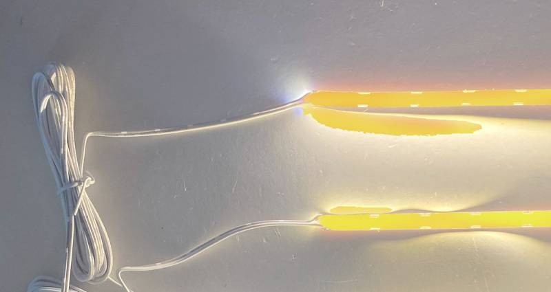 XENON LED Dekolicht 6651 LED COB Regal Leuchte 2x30cm inklusive Netzteil Lichtfarbe Gelb, Xenon / Gelb von XENON