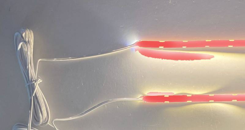 XENON LED Dekolicht 6664 LED Regal Beleuchtung 2 x 0,75m inklusive Netzteil Lichtfarbe Rot, Xenon / Rot von XENON