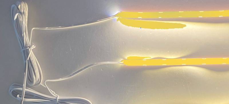 XENON LED Dekolicht 6668 LED Regal Beleuchtung Länge 2x0,75m LEDs +Netzteil Gelb, Xenon /Gelb von XENON