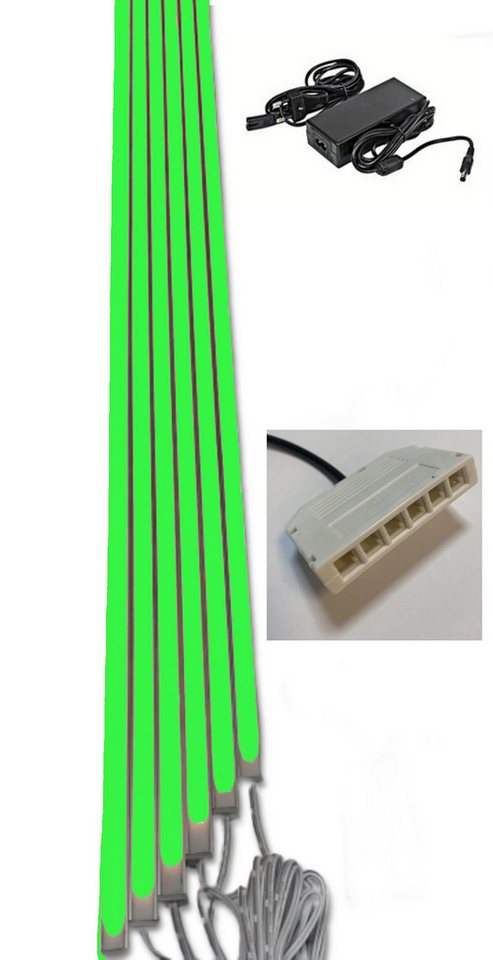 XENON LED Dekolicht 7452 LED Leuchte ALU Schiene Slim 6x100cm matte Abdeckung GRÜN, Xenon / Grün von XENON