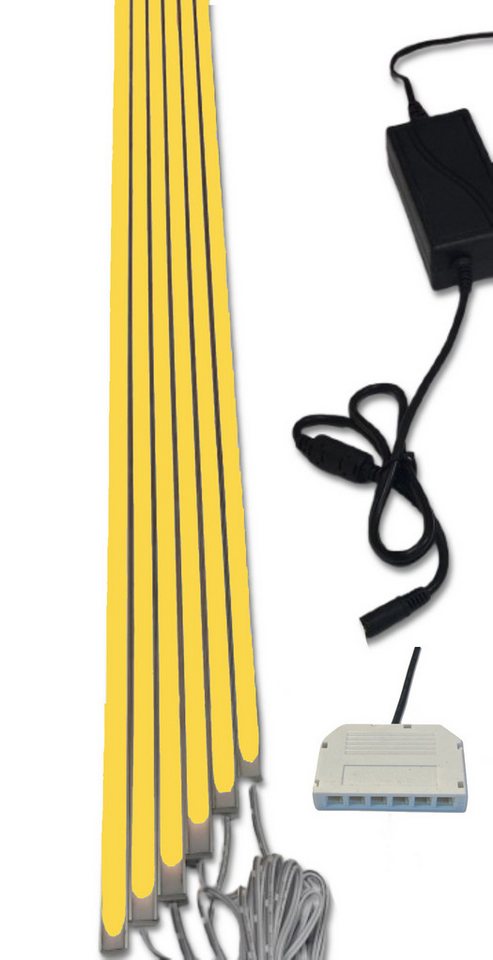 XENON LED Dekolicht 7528 LED Leuchte Kunststoff Schiene weiß 6x100cm Netzteil Orange, Xenon / Orange von XENON