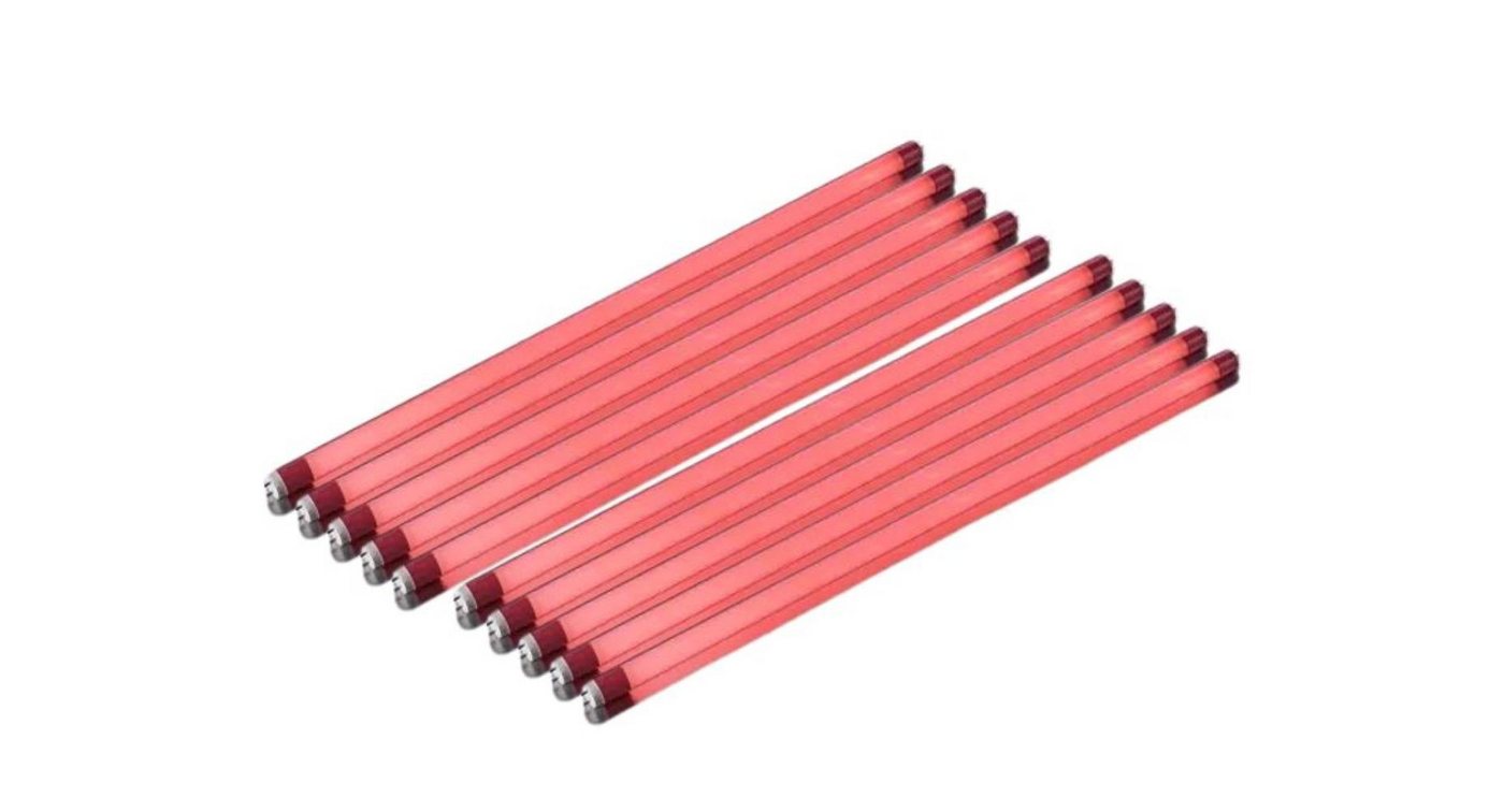 XENON LED Dekolicht 8742 LED Röhre 230 Volt 18 Watt 2000 Lm 10 Stück 1,20 m Rot, Xenon / Rot von XENON