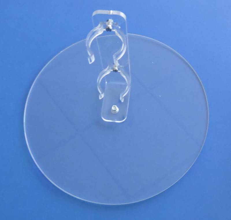 XENON LED Wandleuchte 3353 Acryl Ständer Ø 250mm mit Befestigung-Klammer 38mm, Xenon Acryl KLAR von XENON