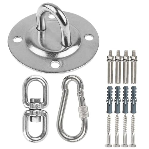 XENVIO Deckenhaken Schwerlast - 400 kg 360° Rotation with Karabiner von XENVIO