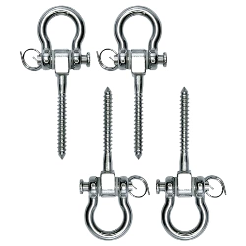 XENVIO Schwerlast 180° Schaukelhaken-4er Set - Edelstahl 304 Material – Trägt bis zu 900 kg Last – Kompatibel mit Holzdecken - Ideal für Hängematten, Yoga und Boxsäcke XENVIO Schwerlast 180° Schaukelhaken-4er Set - Edelstahl 304 Material – Trägt bis zu 900 kg Last – Kompatibel mit Holzdecken - Ideal für Hängematten, Yoga und Boxsäcke von XENVIO