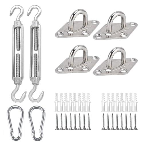 XENVIO Sonnensegel Befestigung Set Zubehör 304 Edelstahl M6-40 Stücke von XENVIO