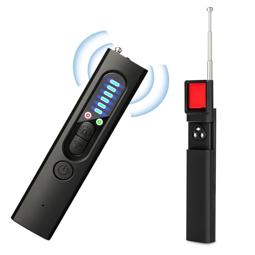 XEOOCE Wanzen Detektor – Versteckter Kamera- und Abhörgerätedetektor, GPS Tracker Finder, Anti-Spionage Bug Detector mit 5 Empfindlichkeitsstufen, RF-Signal Scanner für Hotel, Zuhause, Büro von XEOOCE