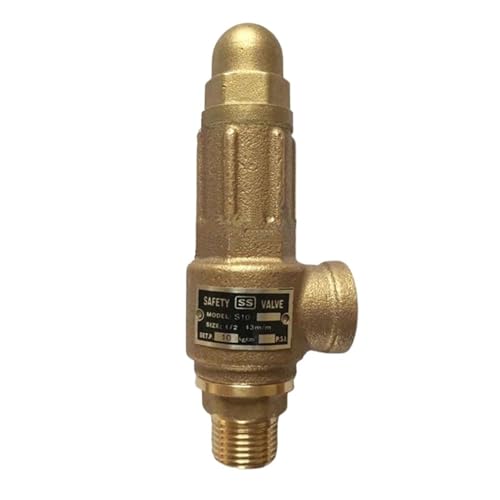 S10 Messingventil Dampf Einstellbarer Druck for Druckbehälter Federtyp Temperatur- und Druckventile(10-16kgs) von XEOWHUPG