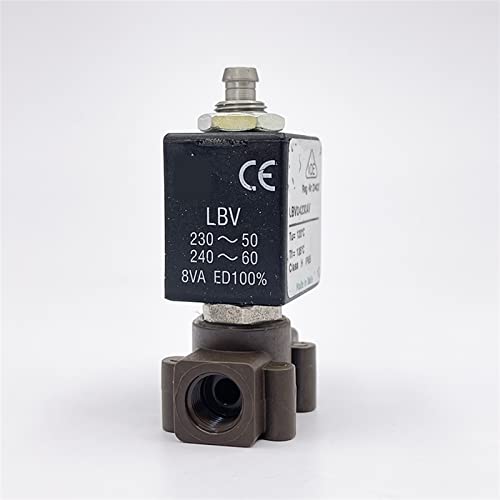 XEOWHUPG 1/8 Zoll; 110V/230V AC Zwei-Positionen-Dreiwege-Magnetventil aus Messing, Kaffeemaschine Dampf Heißwasser Hochtemperaturventil 1St(110 Volt) von XEOWHUPG