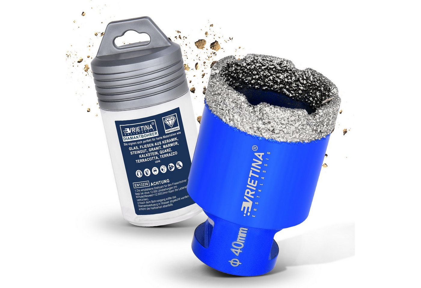 XERSEK Bohrkrone Diamantbohrkrone Vakuumlötung M14, Ø6-150mm Fliesenbohrer Trockenbohr., Schnelles Diamantbohrer für Fliesen, Granit, Marmor Keramik, Langlebig, Rost Hitzebeständig, Hohe Bohrgeschw. 3x läng. Lebensdauer XERSEK Bohrkrone Diamantbohrkrone Vakuumlötung M14, Ø6-150mm Fliesenbohrer Trockenbohr., Schnelles Diamantbohrer für Fliesen, Granit, Marmor Keramik, Langlebig, Rost Hitzebeständig, Hohe Bohrgeschw. 3x läng. Lebensdauer von XERSEK