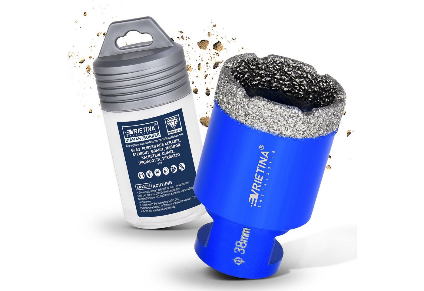 XERSEK Bohrkrone Diamantbohrkrone Vakuumlötung M14, Ø6-150mm Fliesenbohrer Trockenbohr., Schnelles Diamantbohrer für Fliesen, Granit, Marmor Keramik, Langlebig, Rost Hitzebeständig, Hohe Bohrgeschw. 3x läng. Lebensdauer XERSEK Bohrkrone Diamantbohrkrone Vakuumlötung M14, Ø6-150mm Fliesenbohrer Trockenbohr., Schnelles Diamantbohrer für Fliesen, Granit, Marmor Keramik, Langlebig, Rost Hitzebeständig, Hohe Bohrgeschw. 3x läng. Lebensdauer von XERSEK
