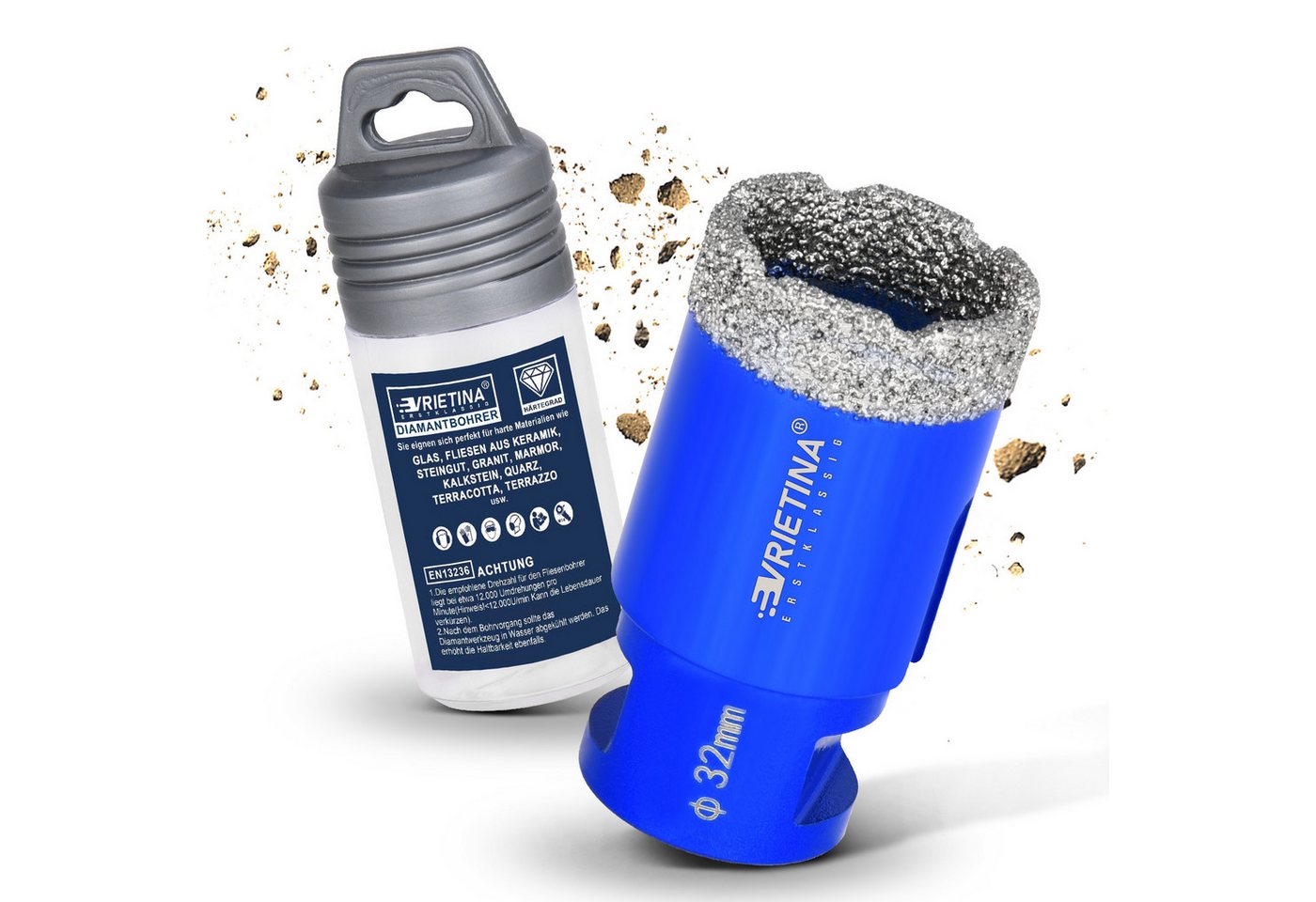 XERSEK Bohrkrone Diamantbohrkrone Vakuumlötung M14, Ø6-150mm Fliesenbohrer Trockenbohr., Schnelles Diamantbohrer für Fliesen, Granit, Marmor Keramik, Langlebig, Rost Hitzebeständig, Hohe Bohrgeschw. 3x läng. Lebensdauer XERSEK Bohrkrone Diamantbohrkrone Vakuumlötung M14, Ø6-150mm Fliesenbohrer Trockenbohr., Schnelles Diamantbohrer für Fliesen, Granit, Marmor Keramik, Langlebig, Rost Hitzebeständig, Hohe Bohrgeschw. 3x läng. Lebensdauer von XERSEK