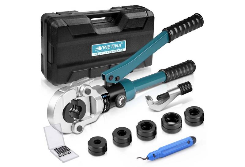 XERSEK Crimpzange Hydraulische Presszange V-Kontur Rohrpresszange Crimpzange, Presswerkzeug Handpresszange V12 V15 V18 V22 V28, Backeneinsätze mit Rohrabschneider, für Kupferrohr Und Verbundrohr XERSEK Crimpzange Hydraulische Presszange V-Kontur Rohrpresszange Crimpzange, Presswerkzeug Handpresszange V12 V15 V18 V22 V28, Backeneinsätze mit Rohrabschneider, für Kupferrohr Und Verbundrohr von XERSEK