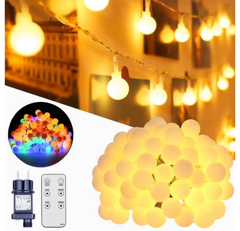 XERSEK Dekolicht Weihnachts LED-Lichterkette Lichtervorhang Beleuchtung, Kugel LED-Weihnachtslichterkette Gartenbeleuchtung 150 Flamming Warmweiß RGB, Lichtervorhang XERSEK Dekolicht Weihnachts LED-Lichterkette Lichtervorhang Beleuchtung, Kugel LED-Weihnachtslichterkette Gartenbeleuchtung 150 Flamming Warmweiß RGB, Lichtervorhang von XERSEK