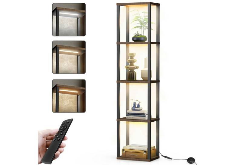 XERSEK Eckregal Dekorative Eckvitrine LED Dimmbar, 5-stufige, 27x38x164cm, Eckschrank, Set, Massivholzregal, Stabil, für Sammlerstücke Kunstwerke Dekoobjekte Buch XERSEK Eckregal Dekorative Eckvitrine LED Dimmbar, 5-stufige, 27x38x164cm, Eckschrank, Set, Massivholzregal, Stabil, für Sammlerstücke Kunstwerke Dekoobjekte Buch von XERSEK
