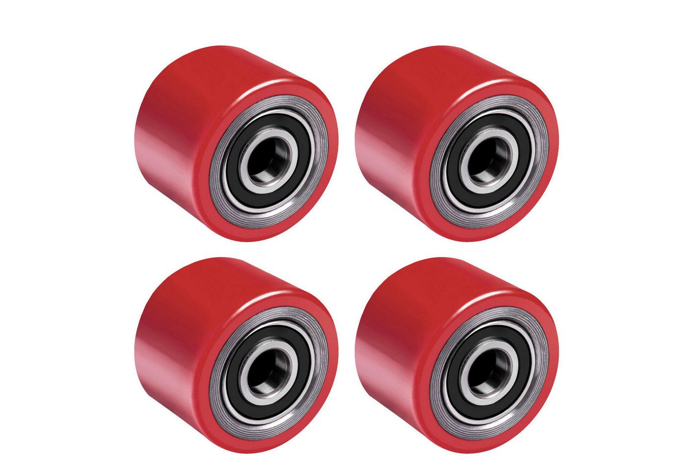 XERSEK Hubwagen 4X Laufrollen mit Kugellager Max. Belastung 500kg Rollen für Hubwagen, Hubwagenrollen 80x50 mm Achse Ø20 mm Stahlnabe Polyurethan-Lauffläche XERSEK Hubwagen 4X Laufrollen mit Kugellager Max. Belastung 500kg Rollen für Hubwagen, Hubwagenrollen 80x50 mm Achse Ø20 mm Stahlnabe Polyurethan-Lauffläche von XERSEK
