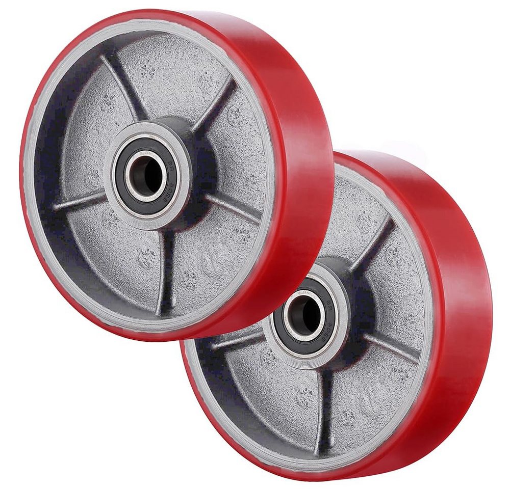 XERSEK Hubwagen Rollen 2X Polyurethan Laufrollen 200x50 mm Max.3000kg Achse 20 mm, Hubwagenrollen Palettenrollen Ersatzrollen Räder Rollen für Hubwagen XERSEK Hubwagen Rollen 2X Polyurethan Laufrollen 200x50 mm Max.3000kg Achse 20 mm, Hubwagenrollen Palettenrollen Ersatzrollen Räder Rollen für Hubwagen von XERSEK
