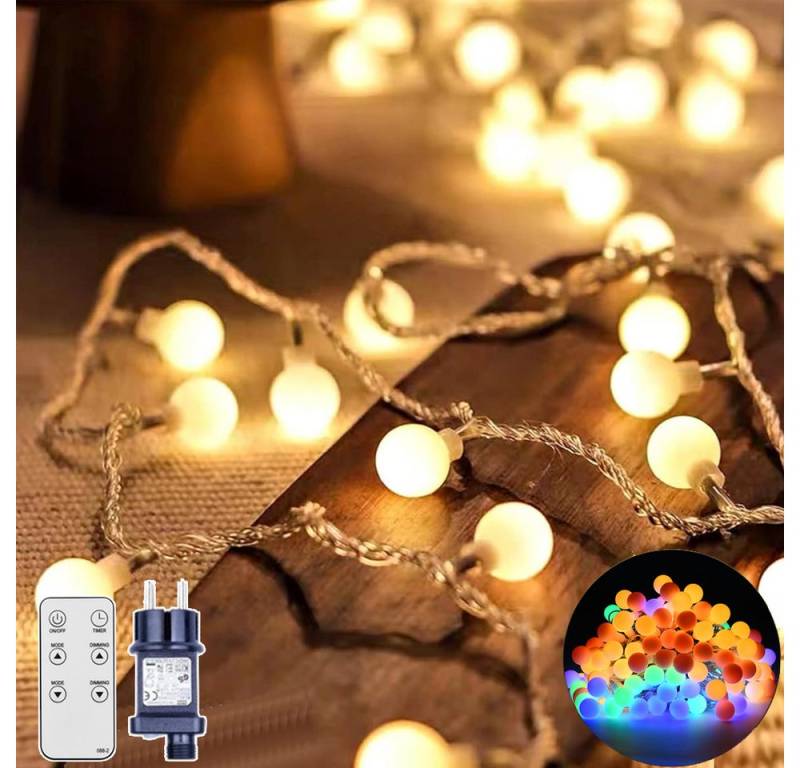 XERSEK LED Nachtlicht Warmweiß LED-Lichterkette Lichtervorhang Lichternetz Außen Outdoor, Fernbedienung, Timer, Dimmbar, 20M 150LEDs RGB Kugel Weihnachts Beleuchtung IP44 10 Modi Wasserdicht Garten Party Deko, Strom, Warmweiß RGB XERSEK LED Nachtlicht Warmweiß LED-Lichterkette Lichtervorhang Lichternetz Außen Outdoor, Fernbedienung, Timer, Dimmbar, 20M 150LEDs RGB Kugel Weihnachts Beleuchtung IP44 10 Modi Wasserdicht Garten Party Deko, Strom, Warmweiß RGB von XERSEK